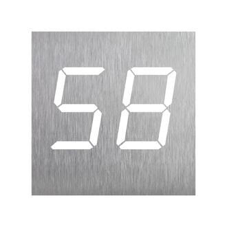Edelstahlhausnummer- Design Clock